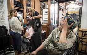 Le salon de coiffures.